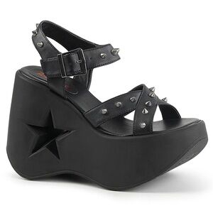 Black Demonia dynamite-02 platform sandals - new in box